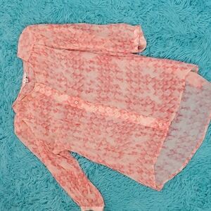 Cabi Sheer Watercolor Blouse